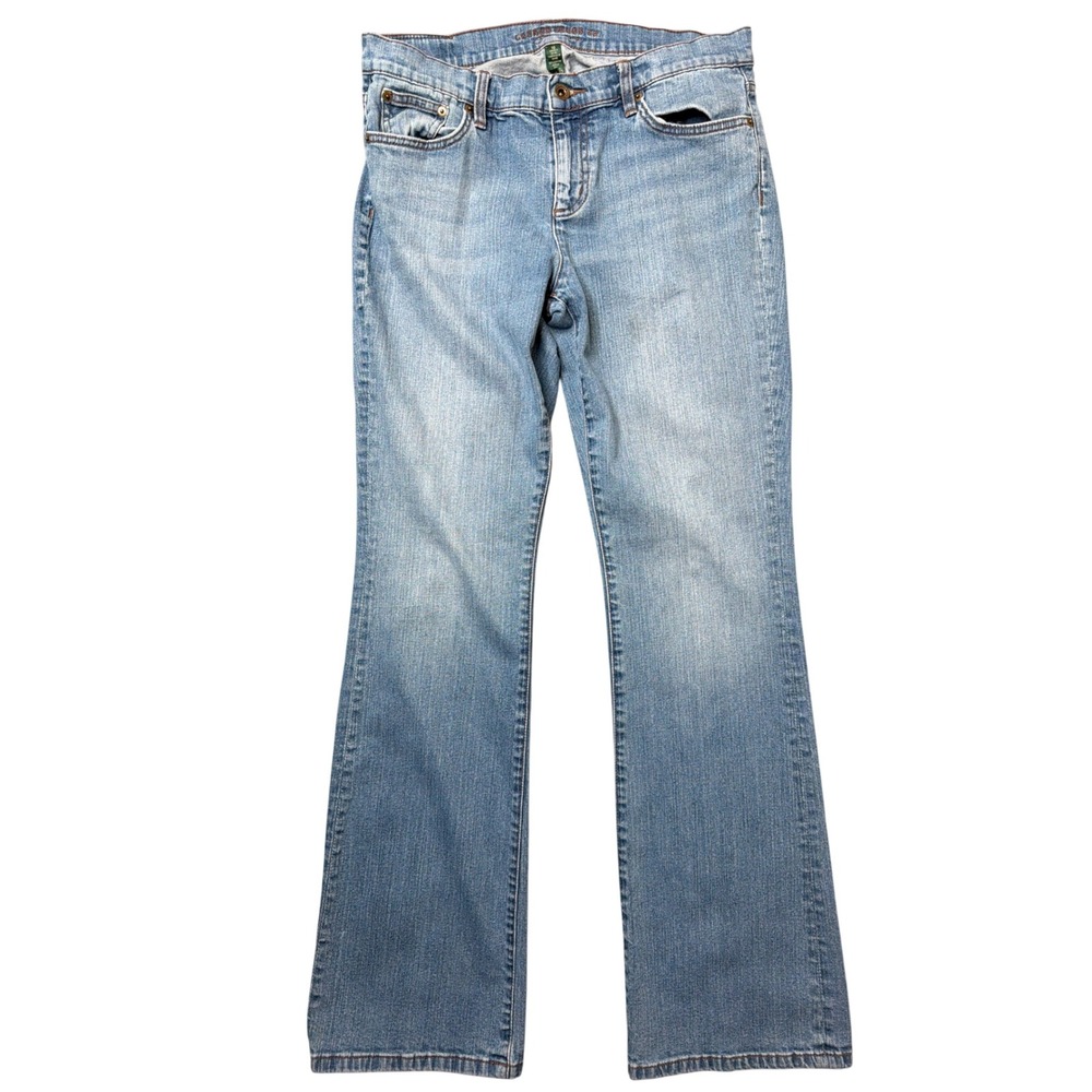 Lauren Jeans Co Jeans Womens 10 Bootcut Blue Light Wash Stretch Premium